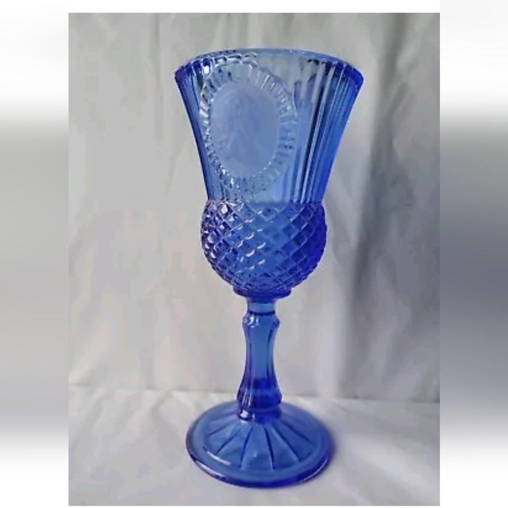 Vintage 1976 Fostoria Avon George Washington Elegant Cobalt Blue Chalice…